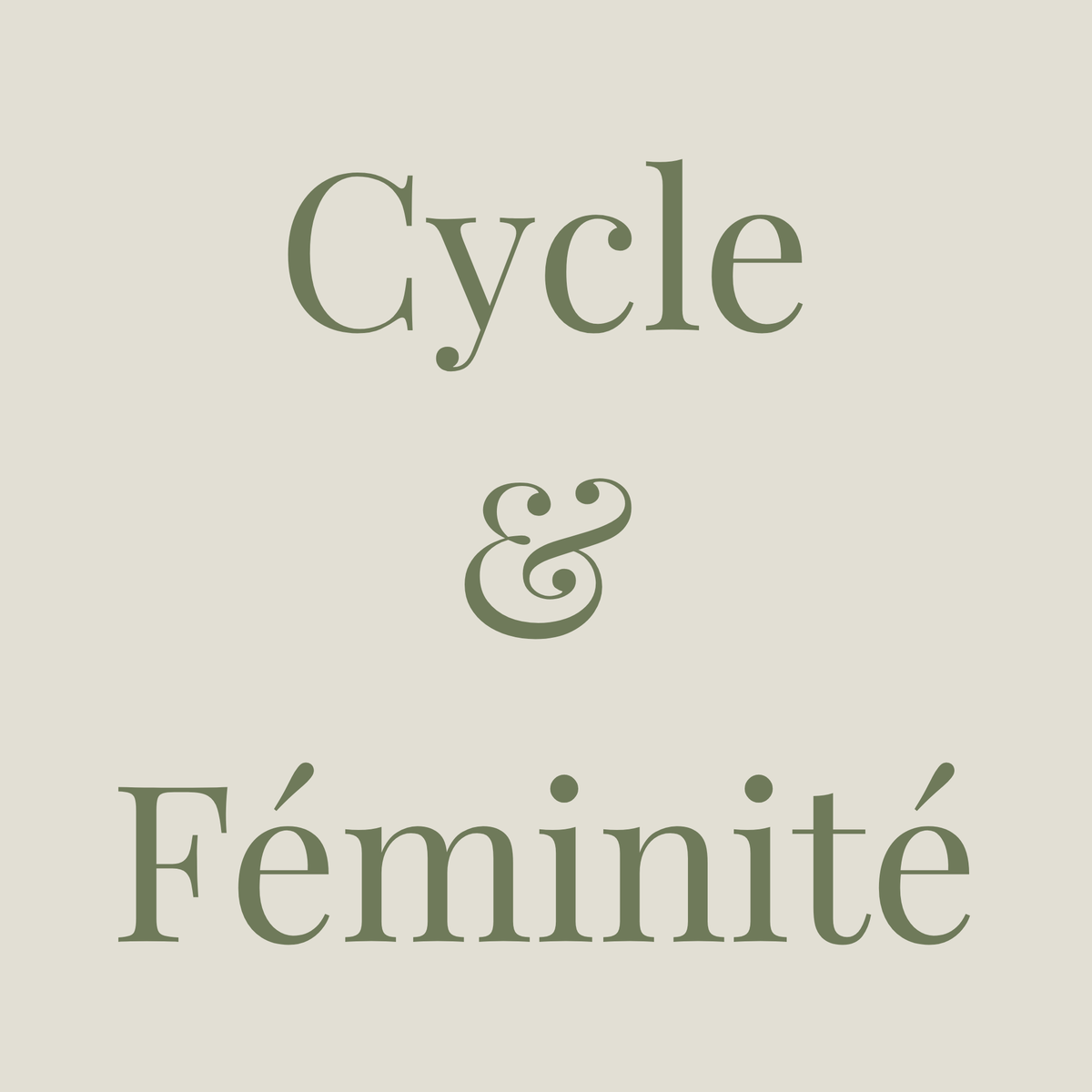 Cycle & Féminité