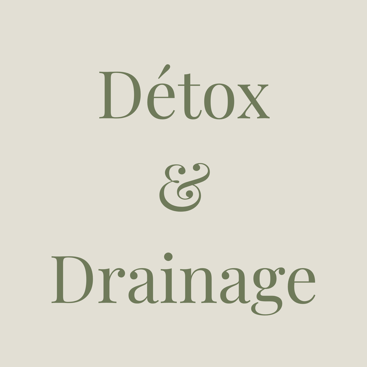 Détox & Drainage